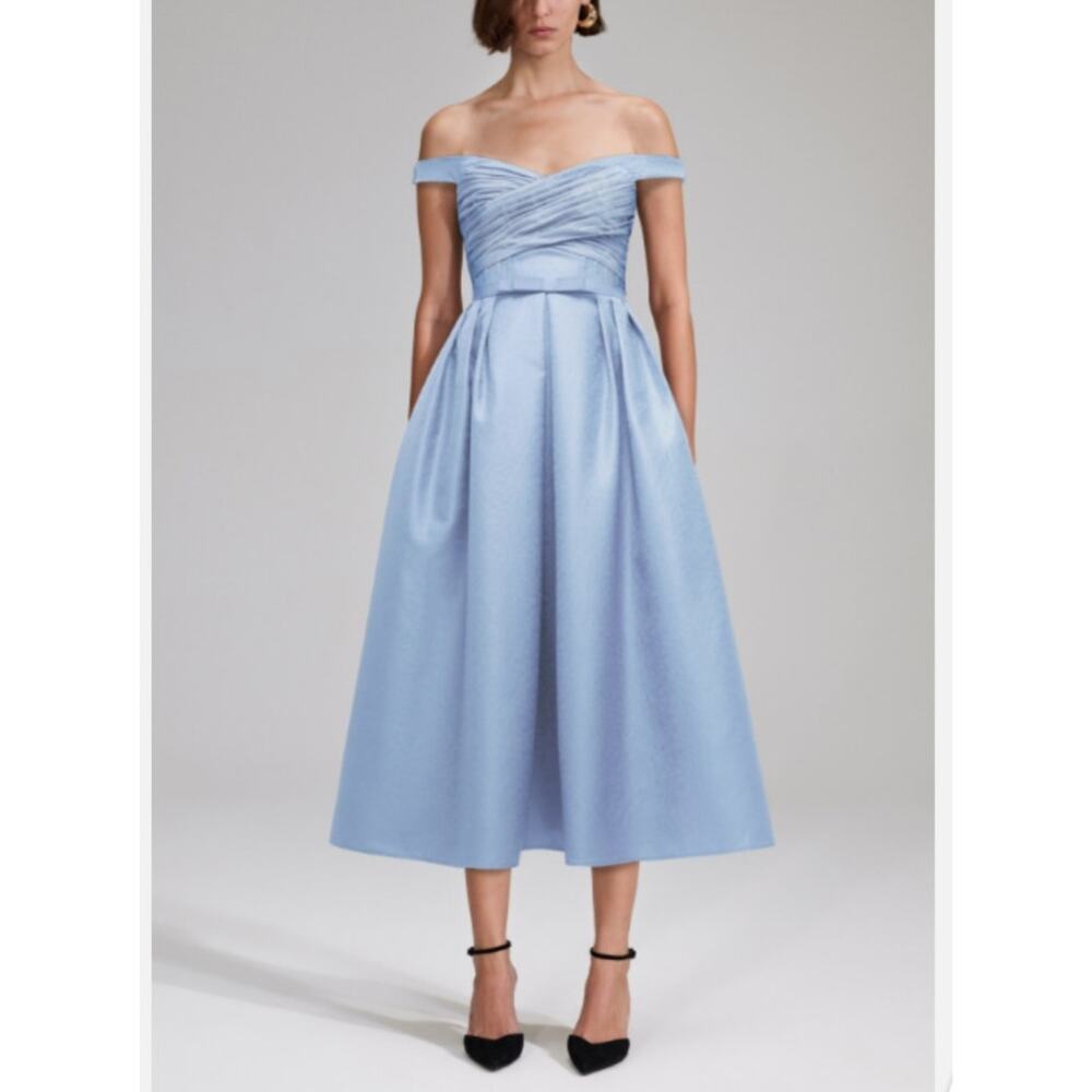 Self Portrait Off Shoulder Textured Midi Dress NWT **NO BELT*** US 12